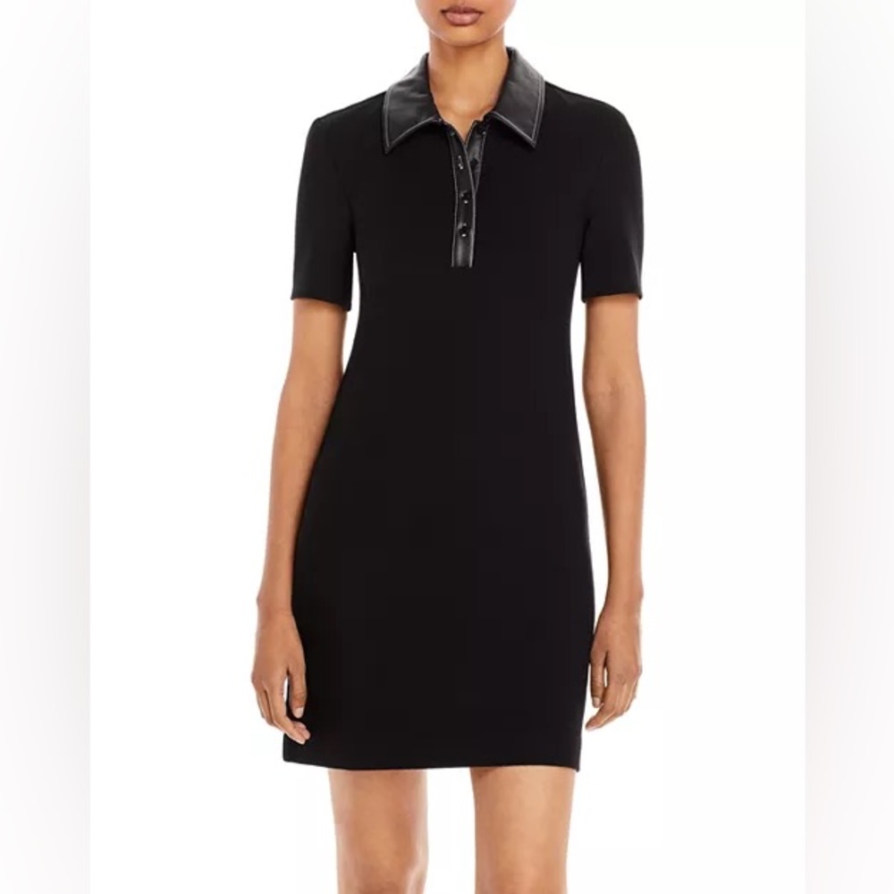 Staud Jay black mini polo dress size small